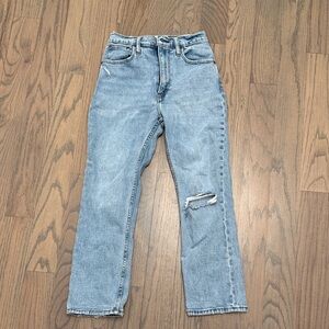 Abercrombie & Fitch Light Blue Straight Leg Jeans 24 Short Curve Love